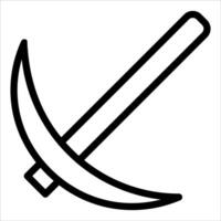 A black and white outline of a hammer vector