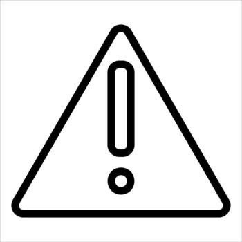 A warning triangle with an exclamation mark on it vector