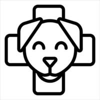 A dog is in the cross symbol vector