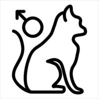A cat with a male symbol on it vector