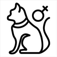 An egyptian cat with a symbol on its head vector