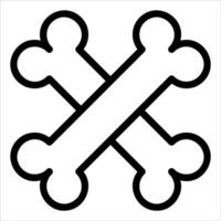 A black and white drawing of a cross with two bones vector