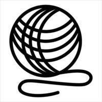 A ball of yarn with a thread on it vector