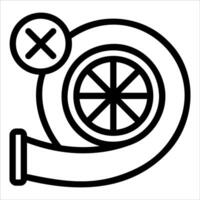 A black and white icon of a tire vector