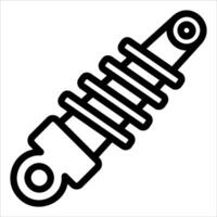 A black and white image of a spring vector