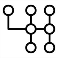 A black and white drawing of a network vector