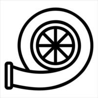A black and white drawing of a wheel with a wheel vector
