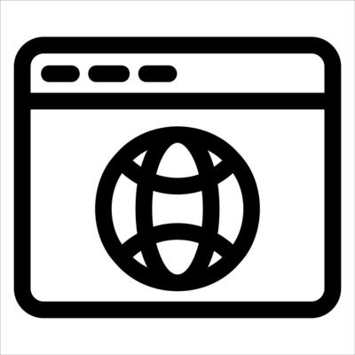 The icon of the internet and the world