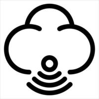 A cloud with a wifi symbol on it vector