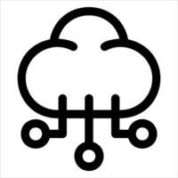 A cloud with a network connection icon vector