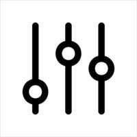 A black and white icon of three different types of switches vector