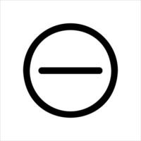 A black and white icon of an empty circle vector