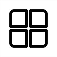 A square icon with four squares in it vector