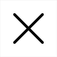 Cross icon on white background vector