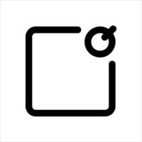 A square with a clock icon on it vector