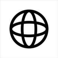 A globe icon on a white background vector