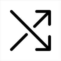 A black and white icon of an arrow pointing to the left vector