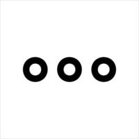 A white background with three circles in the middle vector