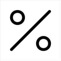 A percentage sign with two circles on it vector