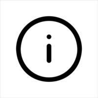 An i icon in a circle on a white background vector