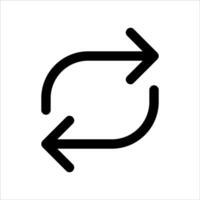 A black and white icon of an arrow pointing in two different directions vector