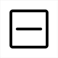 A black and white icon of a square with an x on it vector