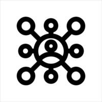 A black and white icon of a circle with circles around it vector