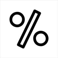 Percentage icon on white background vector