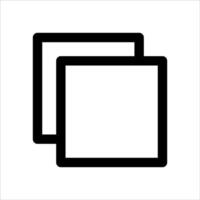 A black square icon on a white background vector