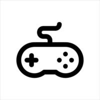 A black and white icon of a game controller vector