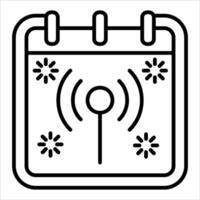 A calendar with a wifi icon on it vector