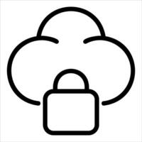 Cloud security icon vector
