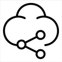 A cloud with two dots connected to it vector
