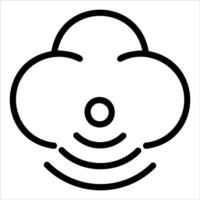 A cloud with a circle on it vector