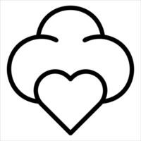 A heart with a cloud in the middle vector