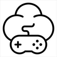 A cloud with a game controller on it vector