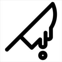A knife with a dripping liquid on it vector