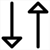 Two arrows pointing in different directions vector