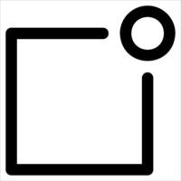 A square with a circle in the middle vector