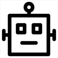 A robot icon with a face and eyes vector