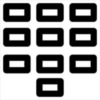 A black and white image of a square with four squares vector