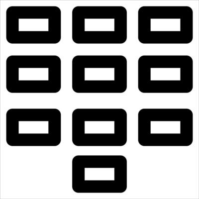 A black and white image of a square with four squares