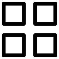 Four square boxes with black and white squares vector