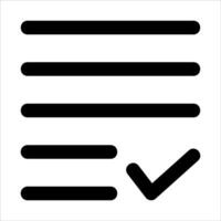 A check mark icon on a white background vector