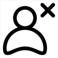 A black and white icon of a person with a cross vector