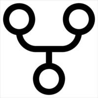 A black and white symbol with two circles vector