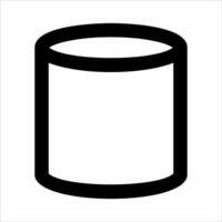 A black and white icon of a container vector
