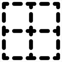A square with four different shapes on it vector