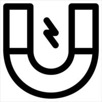 A magnet with a lightning bolt on it vector
