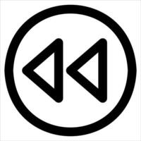 A black and white image of a play button vector